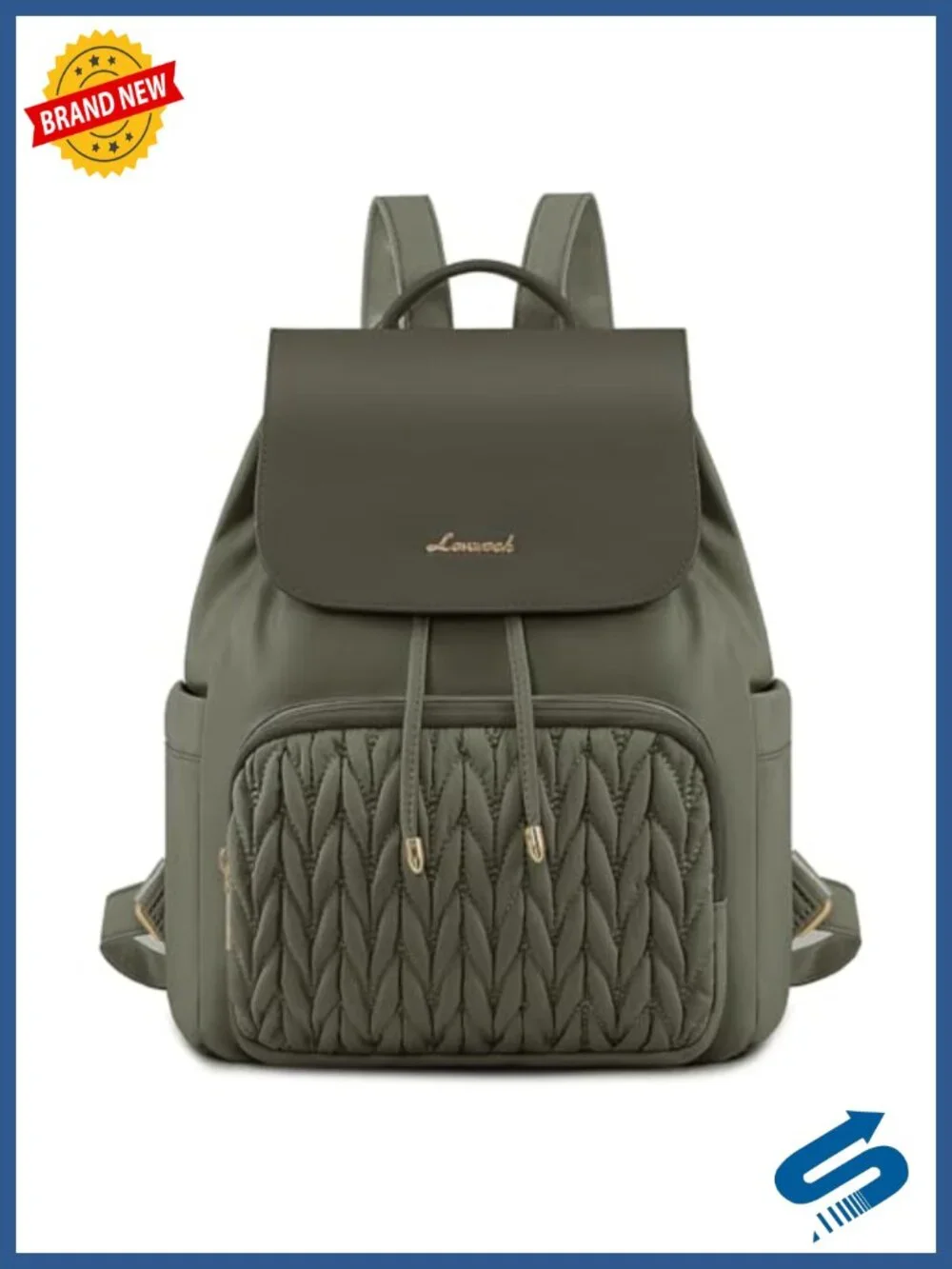 Quilted Mini Backpack Purse Water-Resistant Travel Daypack